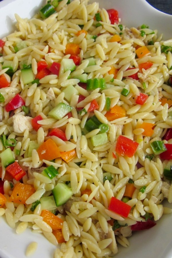 Chicken Orzo Salad myfavouritepastime.com