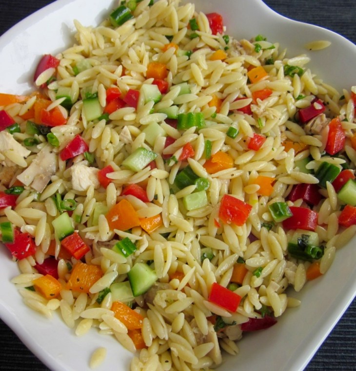 Chicken Orzo Salad myfavouritepastime.com