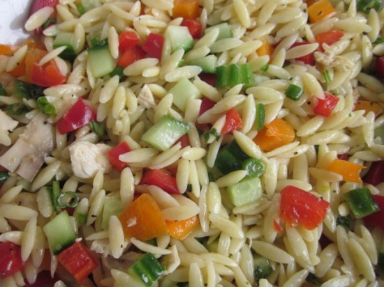 Add all salad ingredients and toss to mix; Chicken Orzo Salad myfavouritepastime.com Lemon Orzo Salad_6628_2