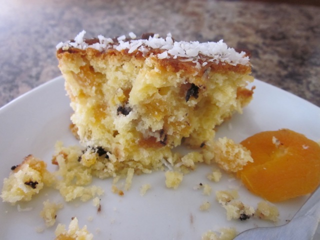 Apricot Chocolate Chip and Coconut Cake myfavouritepastime.com Apricot Choc Chip & Coconut Cake_8175