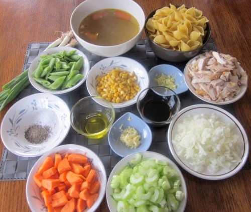 Chicken Pasta Soup with Sugar Snap Peas_1474