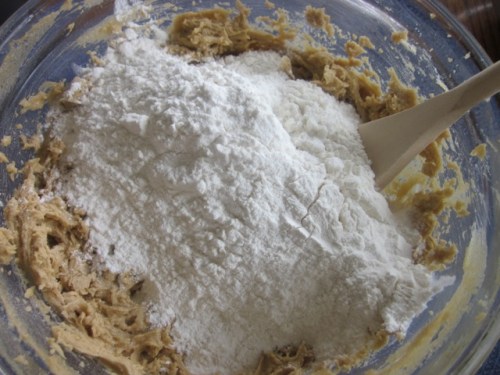 Fold in sifted flour-myfavouritepastime.com White Chocolate Chunk Cookies_1682