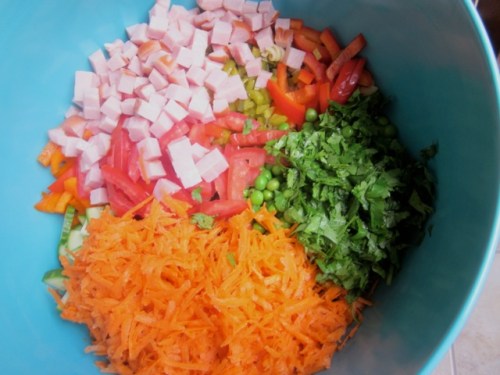 Pasta Salad with Vegetables and Ham My Favourite Pastime_4129