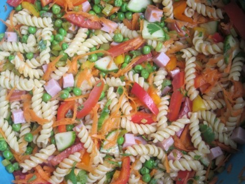 Pasta Salad with Vegetables and Ham My Favourite Pastime_4134