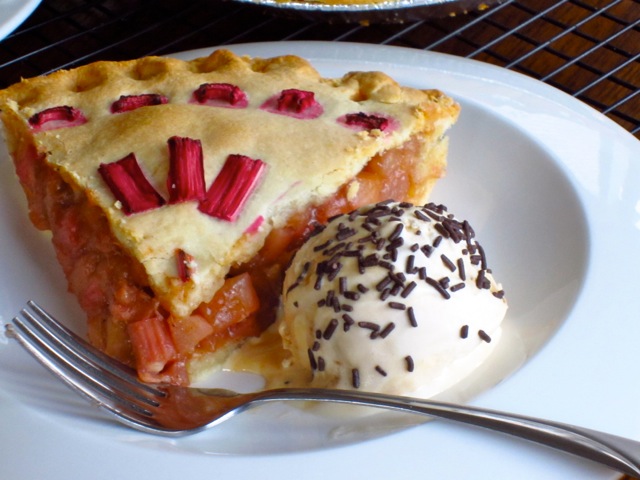 Rhubarb Apple Pear Pie myfavouritepastime.com