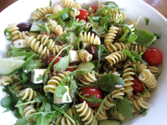 Pasta Salad with Tomatoes, Arugula and Feta myfavouritepastime.com_8638