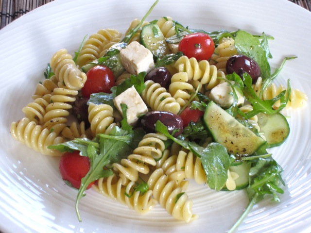 Pasta Salad with Tomatoes, Arugula and Feta myfavouritepastime.com_8661_2