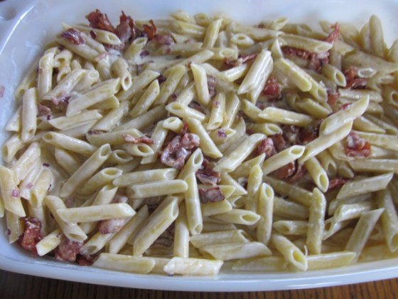 Pasta with Gouda Onion and Bacon myfavouritepastime.com_3498