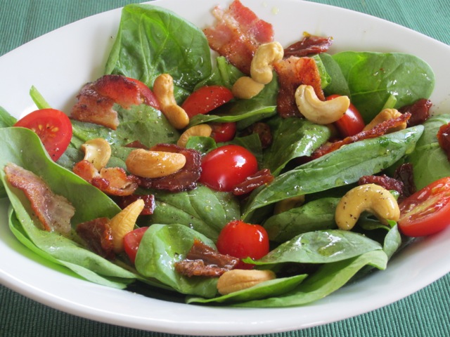Spinach Sun-dried Tomatoes and Bacon Salad myfavouritepastime.com_2253