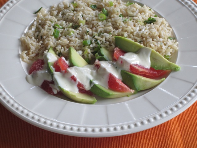 Brown Rice Avocado and Grapefruit Salad myfavouritepastime.com_3106
