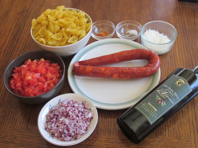 Pasta with Chorizo Sausage myavouritepastime.com_4601