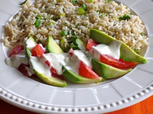 Brown Rice Avocado and Grapefruit Salad myfavouritepastime.com_3107_2