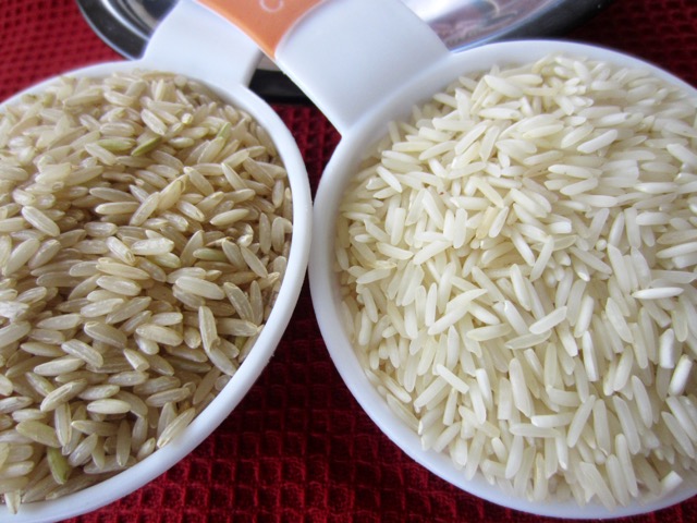 Brown Long Grain Rice and white polished Basmati Rice myfavouritepastime.com Brown and White Rice myfavouritepastime.com _3806