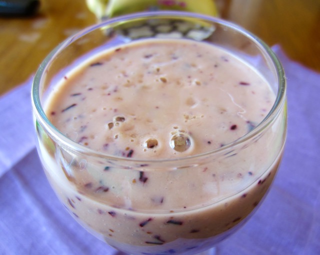 Blueberry Mango and Orange Smoothie