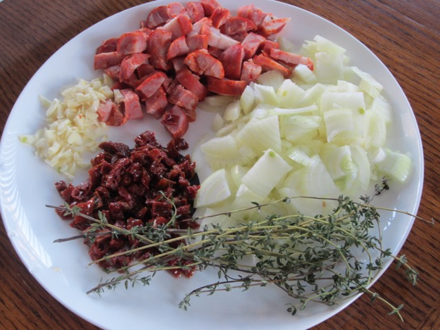 Chorizo and Cannellini Bean Stuffing