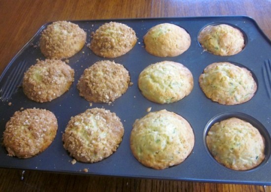 Zucchini Coconut Muffins with Streusel Topping