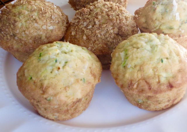 Zucchini Coconut Muffins with Streusel Topping