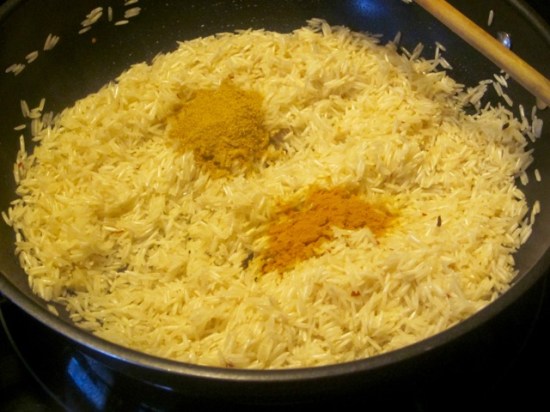 Basmati Rice with Corn and Peas myfavouritepastime.com