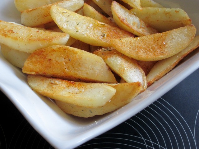 Fried Potato Wedges myfavouritepastime.com