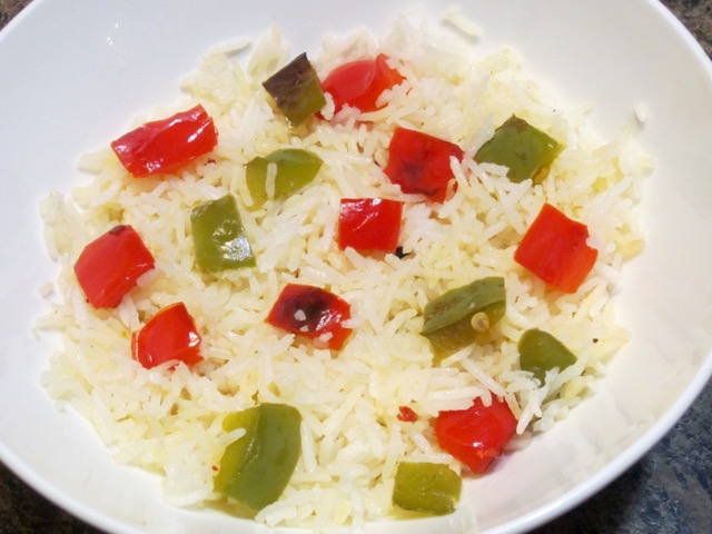 Basmati Rice with Capsicum myfavouritepastime.com