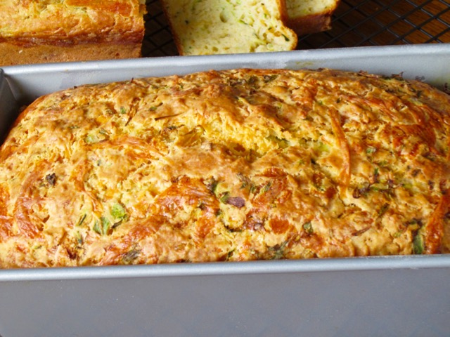 Savoury Zucchini Green Onions and Cheese Bread myfavouritepastime.com