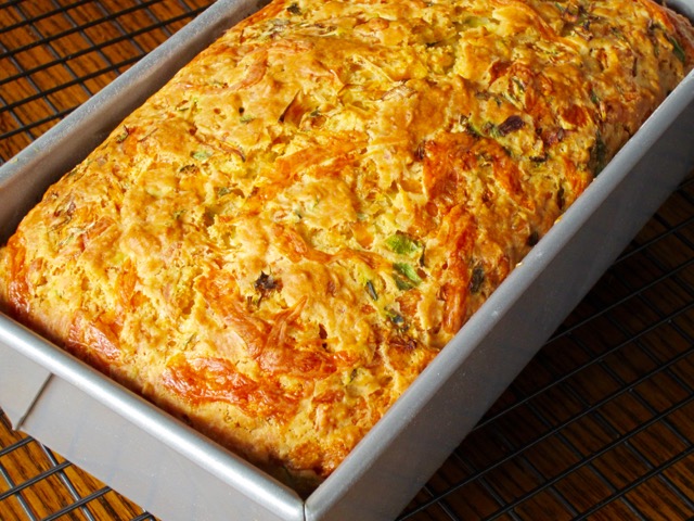 Savoury Zucchini Green Onions and Cheese Bread myfavouritepastime.com