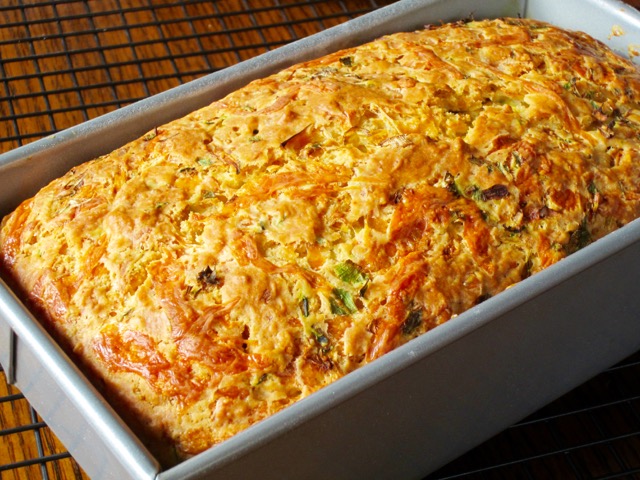 Savoury Zucchini Green Onions and Cheese Bread myfavouritepastime.com