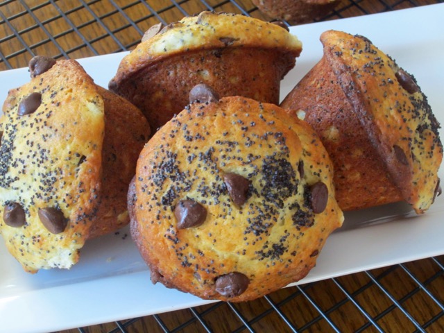 Lemon Poppy Seed Chocolate Chip Muffins myfavoouritepastime.com