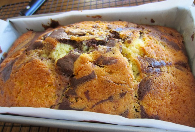 Chocolate Chip Marble Pound Cake myfavouritepastime.com