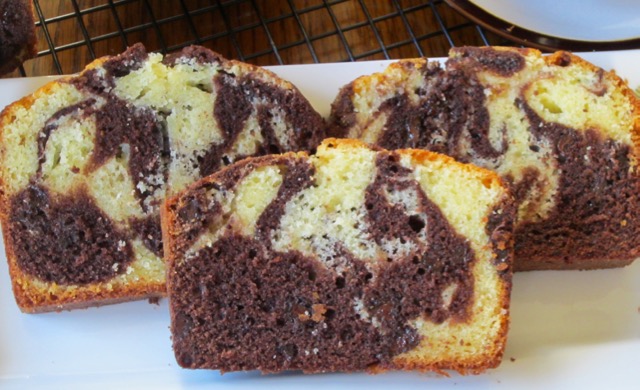 Chocolate Chip Marble Pound Cake myfavouritepastime.com