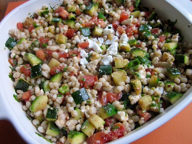 Pearl Barley and Grilled Zucchini Salad myfavouritepastime.com