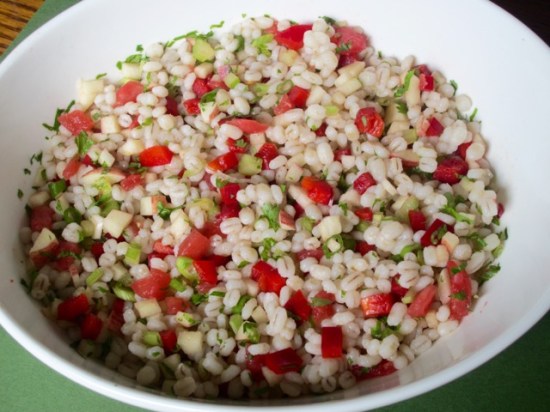 Pearl Barley Tomato and Apple Salad myfavouritepastime.com