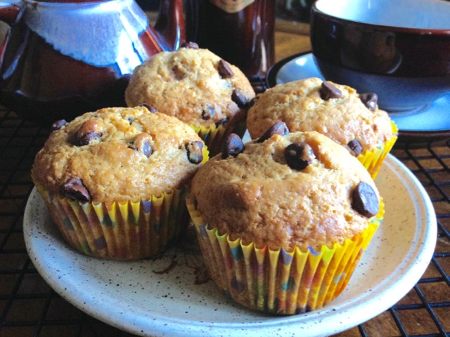 Creamy Amarula Chocolate Chip Muffins myfavouritepastime.com