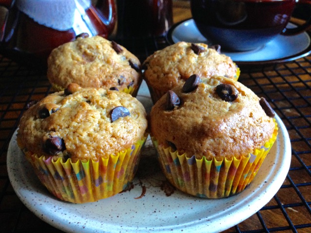 Creamy Amarula Chocolate Chip Muffins myfavouritepastime.com