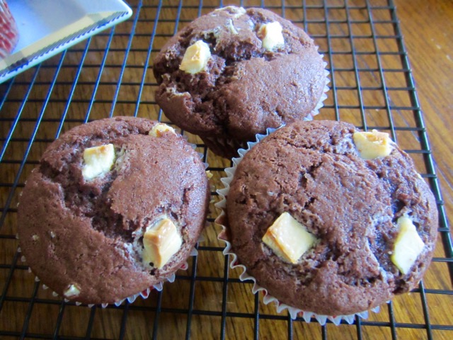 Double Chocolate Chunk Muffins myfavouritepastime.com