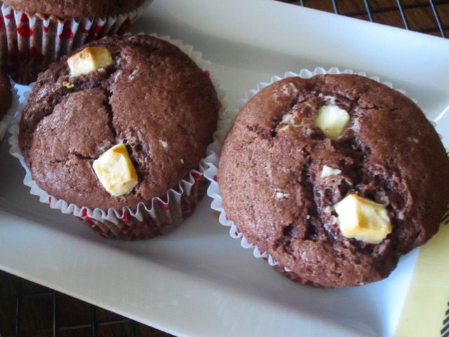Double Chocolate Chunk Muffins myfavouritepastime.com