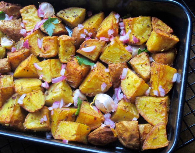 Nigella's Indian Roasted Potatoes myfavouritepastime.com