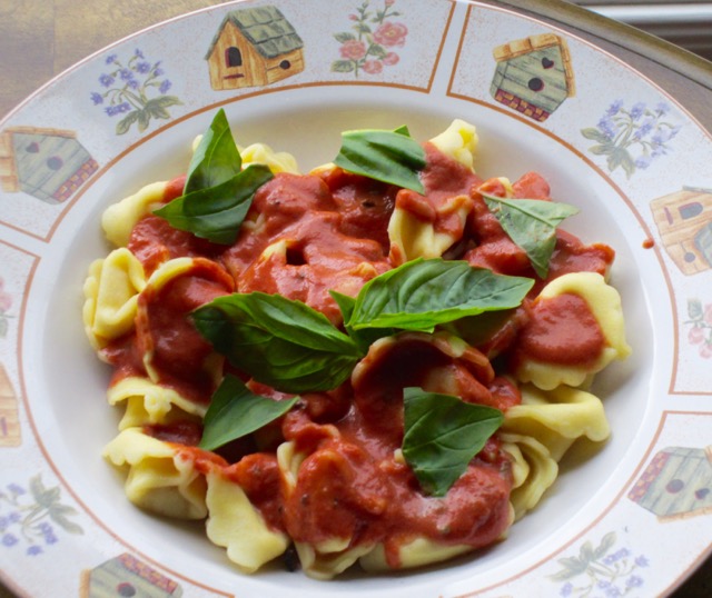 Tortellini with Creamy Red Wine Sauce myfavouritepastime.com