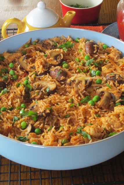 Basmati Rice with Chicken and Mushrooms myfavouritepastime.com