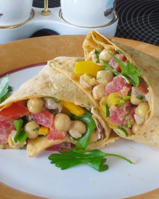 Chickpea Wrap with Tahini Dressing myfavouritepastime.com