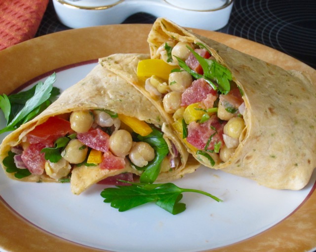 Chickpea Wrap with Tahini Dressing myfavouritepastime.com